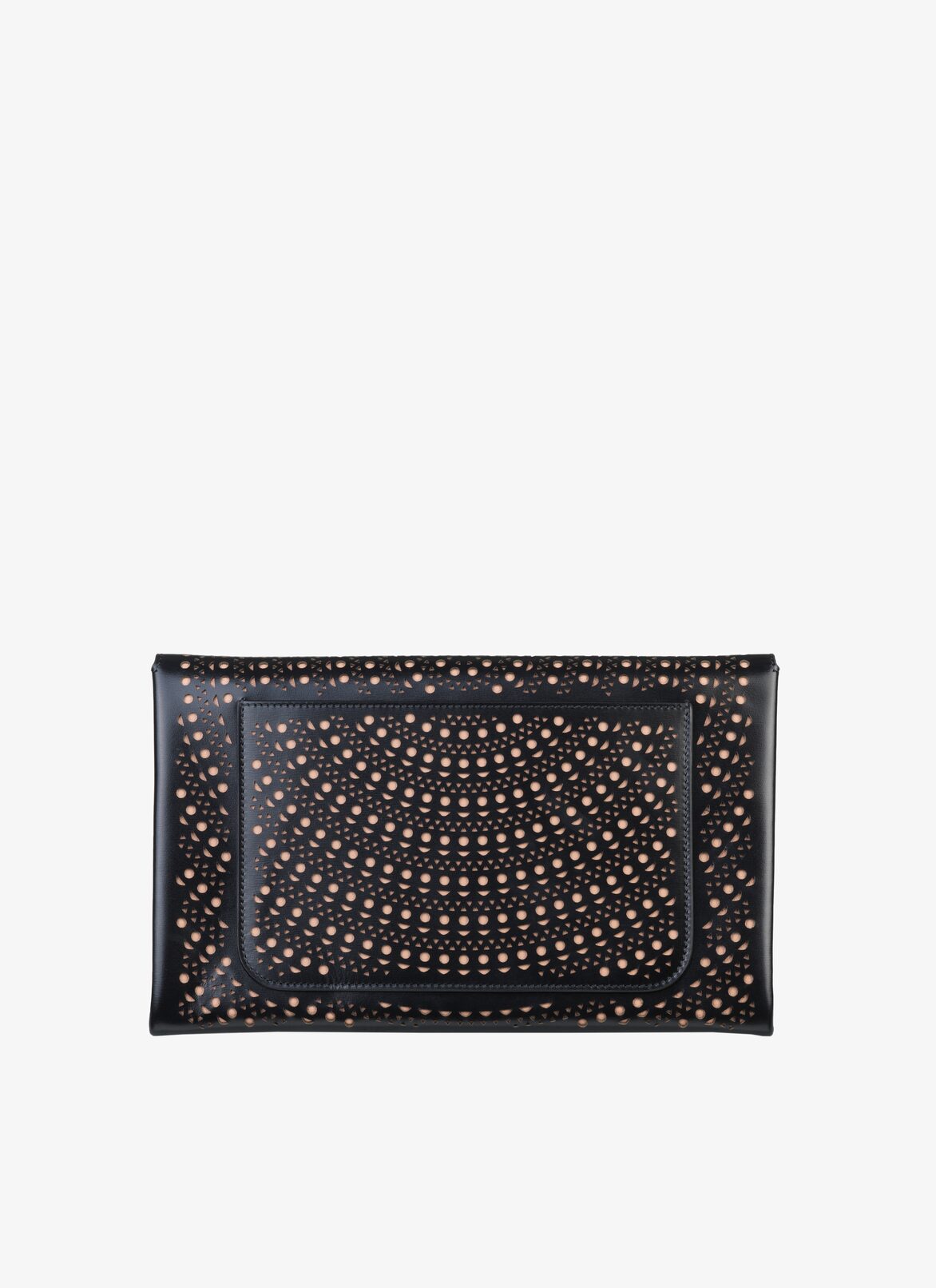 OUM 26 CLUTCH  ALAÏA BLACK/SAND OUM 26 CLUTCH